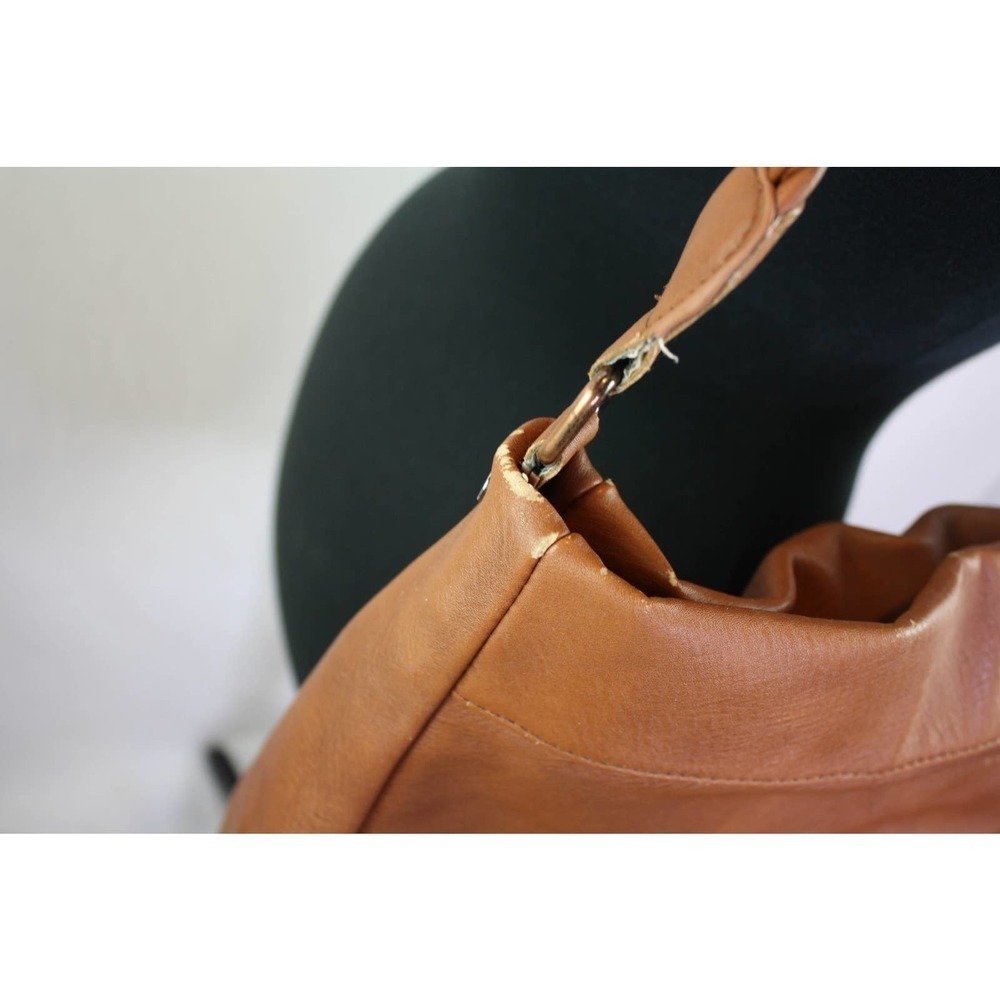 Antik Kraft Braided Handle Hobo Bag Shoulder Bag Purse Brown Faux Leather Tassel - Picture 6 of 8